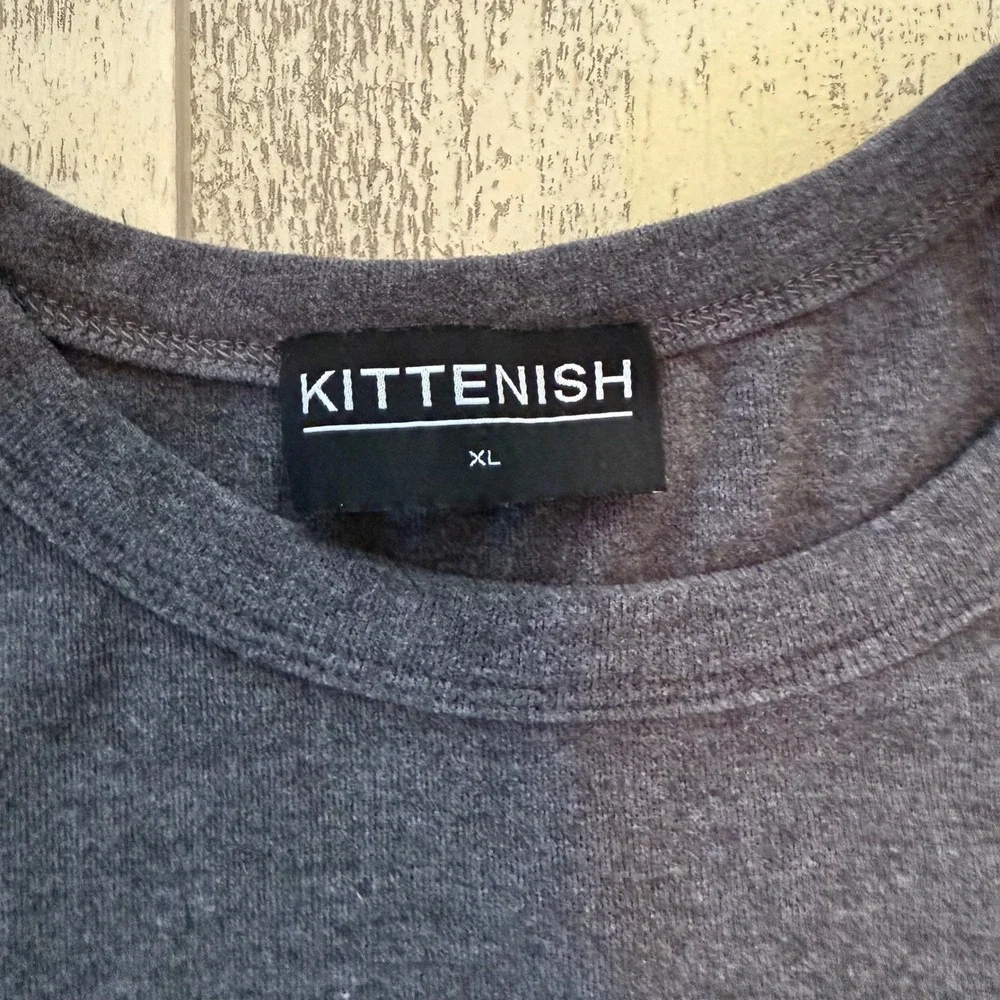 KITTENISH Women Tank Top Crop Gray XL Sleeveless Racerback Activewear Athleisure